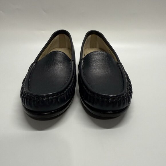 SAS Shoes Slip On Loafer Womans Size 6M Navy Leather Tripad Comfort Foot Bed - Picture 5 of 12